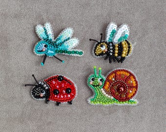 Kids Embroidery Brooch Kit, Beginner Cartoon Jewelry Craft