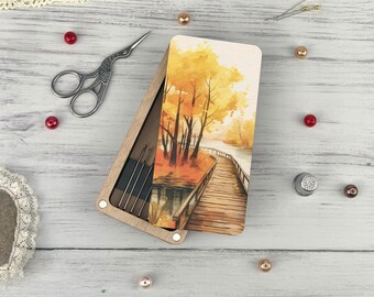 Wooden Magnetic Needle Minder: Sewing Craft Organizer