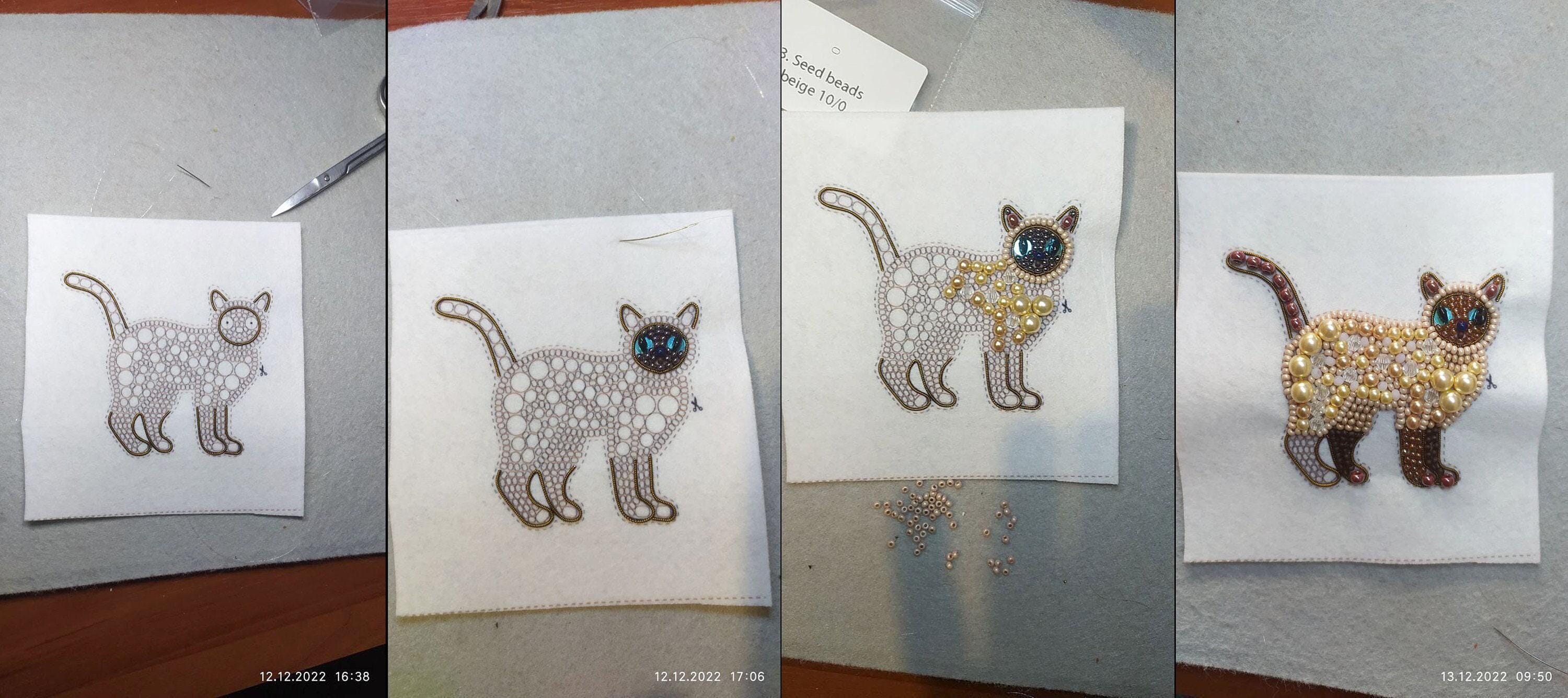 Kit Broderie De Perles – Chat Du Cheshire – Faire Soi-même Broche Ou Pendentif – Ukraine