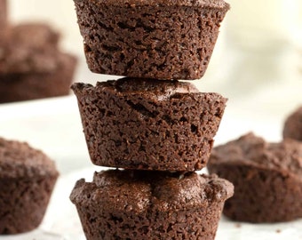 Brownie Bites (*wahlweise vegan, Low Carb, Fettarm, Wenig Zucker)