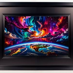 PRINTABLE Scenic Space | Cosmic Space Theme Landscape | Digital Download