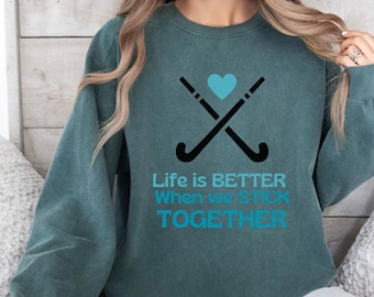 Comfort colors field hockey shirt, field hockey sweatshirt, field hockey gift, field hockey mom shirt, hockey mom shirt, field hockey family