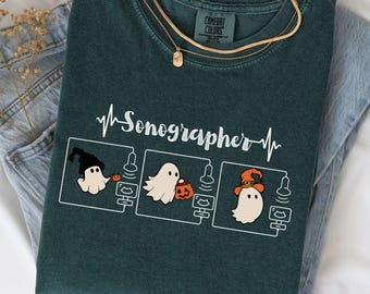 Halloween Sonographer shirt, Ghost Ultrasound tech shirt, Ultrasound technologist shirt, Sonographer student shirt, Gift of Sonographer tech