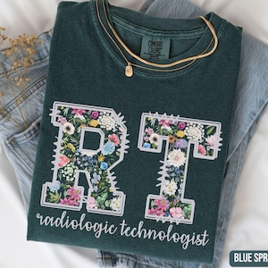Floral radiologic technologist shirt, Radiologic tech t-shirt, Gift for radiologic technologist, Radiologic tech shirt, RT new Grad