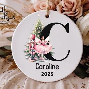 Personalized ballerina ornament, Nutcracker dance ornament, Gift for ballerina, Girl Christmas ornament, Gift for ballet dancer