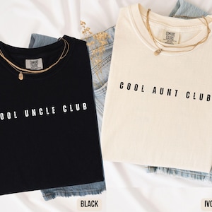 Cool uncle club shirt, Cool aunt club shirt, Minimalist uncle and aunt shirt, Gift for uncle, Baby announcement shirt, New aunt shirt