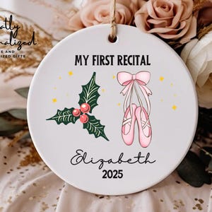 Personalized ballerina ornament, Nutcracker dance ornament, Gift for ballerina, Girl Christmas ornament, Gift for ballet dancer