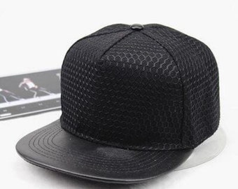 NEUE beliebte gute Qualität Snap zurück Baseballkappe Männer Mode Frauen Hut flache PU Krempe Hip Hop Hysterese Kappe 5 farben