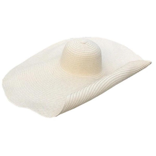 Sommer 25 cm Breite Krempe Stroh Hut Für Frauen Mode Übergroßen Strand Sonnenhut Weibliche Große Faltbare Tragbare UV Schutz schatten Kappe