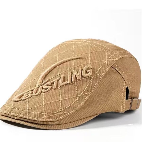 Neue männer Casual Hut Berets Baumwolle Caps Für Frühling Sommer Herbst Cabbie Flache Kappe Atmungs brief Ballon Baskenmütze angeln kappe