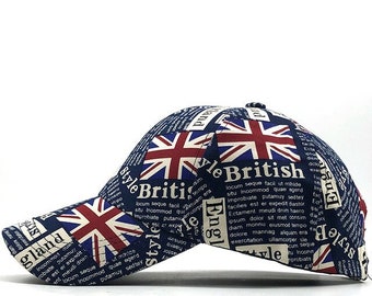 Neue Großbritannien Flagge Männer angeln Baseball Kappe Herren Hysterese Knochen Einstellbare Wonmen Baseball Hut Snapback Hut