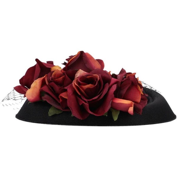 Zylinder Satin Damen Netz-Haarspange Fascinator Schleierhut