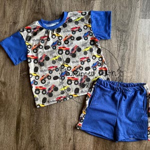 Monster Truck Oversized Tee and Short Set
