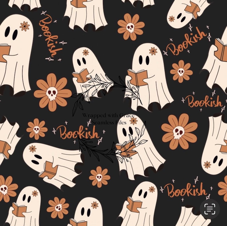 Book Ghost Seamless File - Etsy