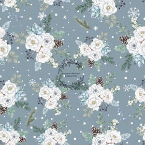 Winter Floral Seamless File