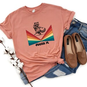Retro Raccoon T-Shirt, Unisex Garment-Dyed Tee, Vintage Animal Shirt, Cute Casual Wear, Trendy Gift for Nature Lovers