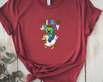Gamer Chicken Jockey Tee: Retro Game Fan Shirt.