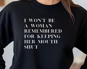 Empowerment Quote Long Sleeve Tee: Strong Woman Graphic Top