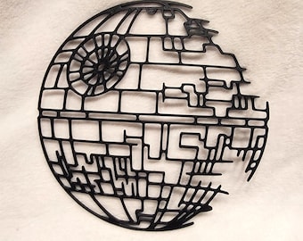 Death Star Wall Art - Black or Grey Color