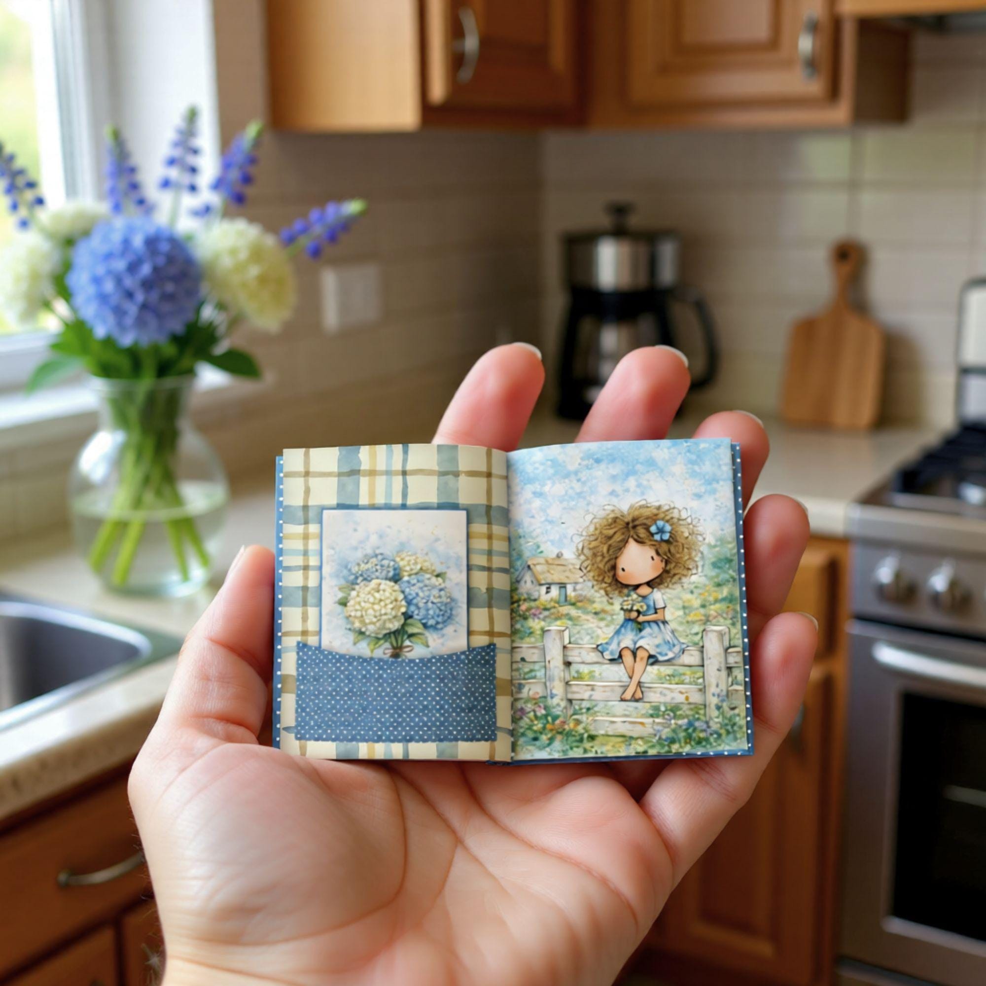Printable Mini Books Bundle of 4, Bluebell Cottage Miniature Book Set ...
