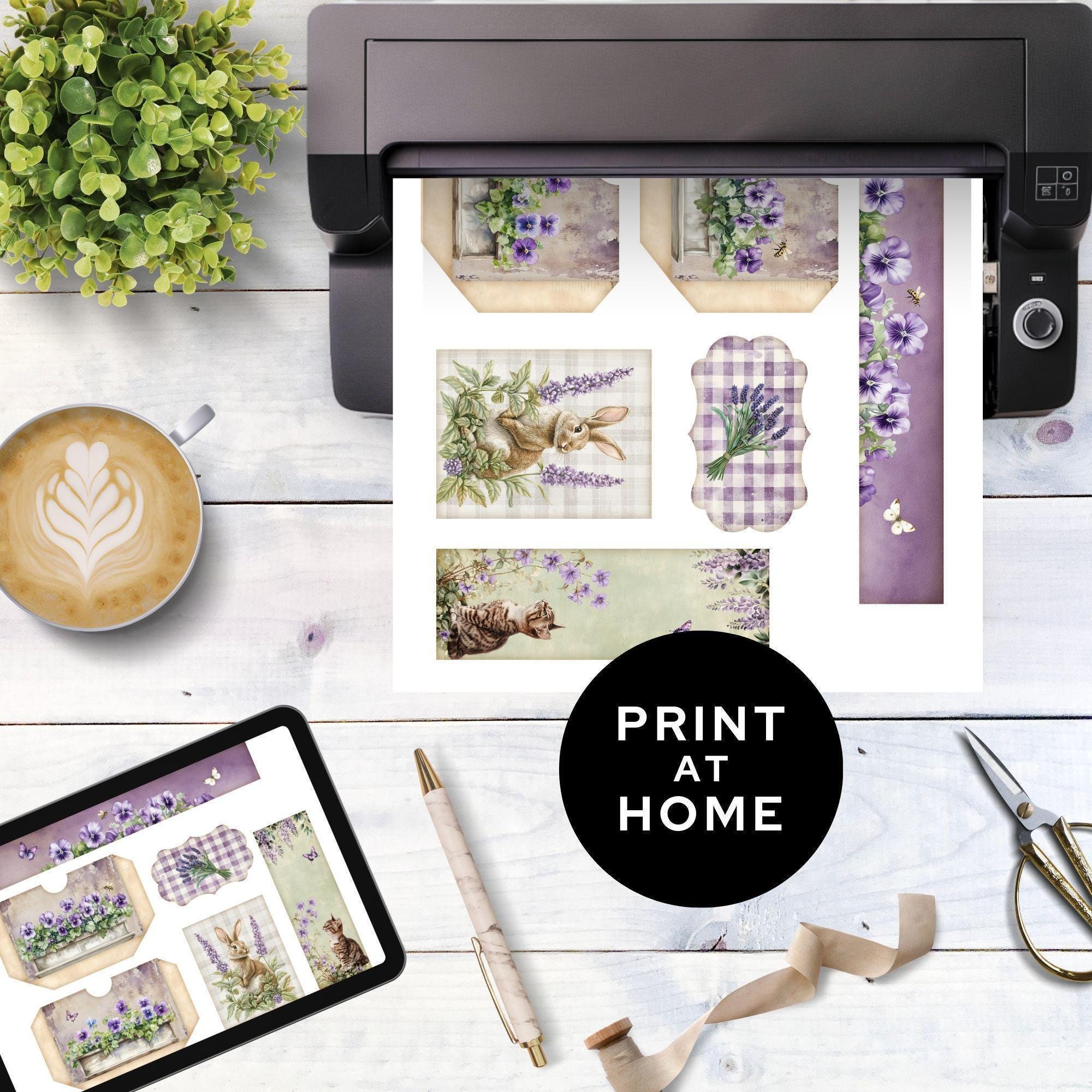 Cottage Garden Junk Journal Folio, Printable Cottagecore Ephemera for ...