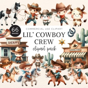 Leuke cowboy clipartbundel, wilde westen png, rodeo verjaardagsfeestje decor, jongens babyshower, kleine cowboys kinderkamer, westers thema kinderen, CA6