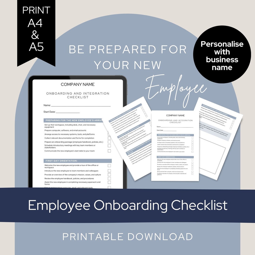 Onboarding Checklist Employee Onboarding New Employee Checklist HR ...