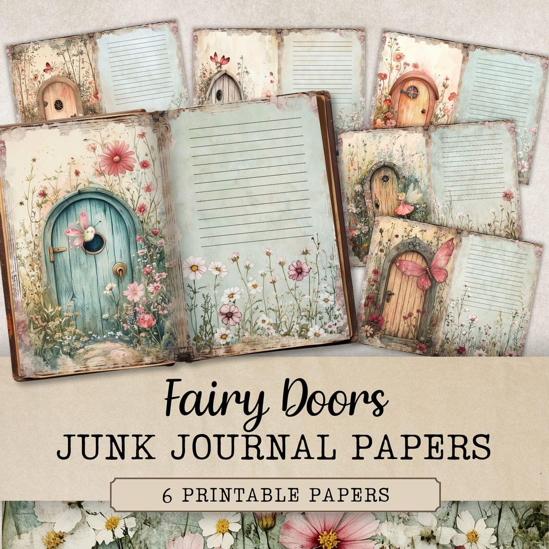 Fairy Junk Journal Pages, Enchanted Fairy Garden Printable Ephemera ...