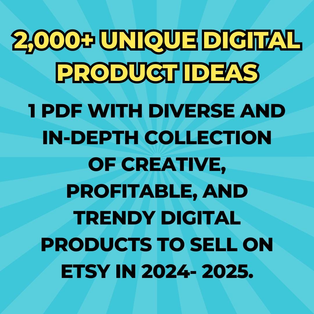 2,000 Unique Digital Product Ideas for Etsy in 2024 Comprehensive Guide ...