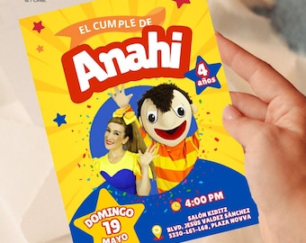 Editable Bely and Beto Birthday Invitation Template | Cute Party Invite | Printable Kids Birthday Invitation | Editable Canva Template