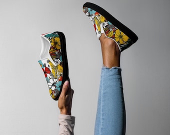 Zapatillas de lona sin cordones Summer Vibes para mujer