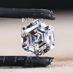 Hexagon Step Cut Diamond For Custom Jewelry, 2 carat Lab Grown Diamond for Custom Engagement Ring, Antique Diamond For Her, Gift For Women