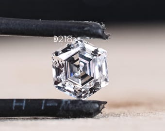 Hexagon Step Cut Diamond For Custom Jewelry, 2 carat Lab Grown Diamond for Custom Engagement Ring, Antique Diamond For Her, Gift For Women