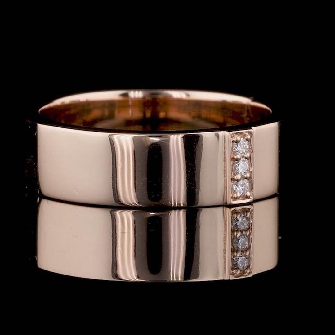 Lab Grown Diamond Wedding Band for Him, 3 Diamond Wedding Band for Men ...