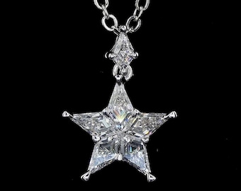 Kite Cut Diamond Pendant, Lab Grown Diamond Star Pendant, Diamond Pedant for Her, Star Pendant, Diamond Pendant for Her, Lab Created Diamond