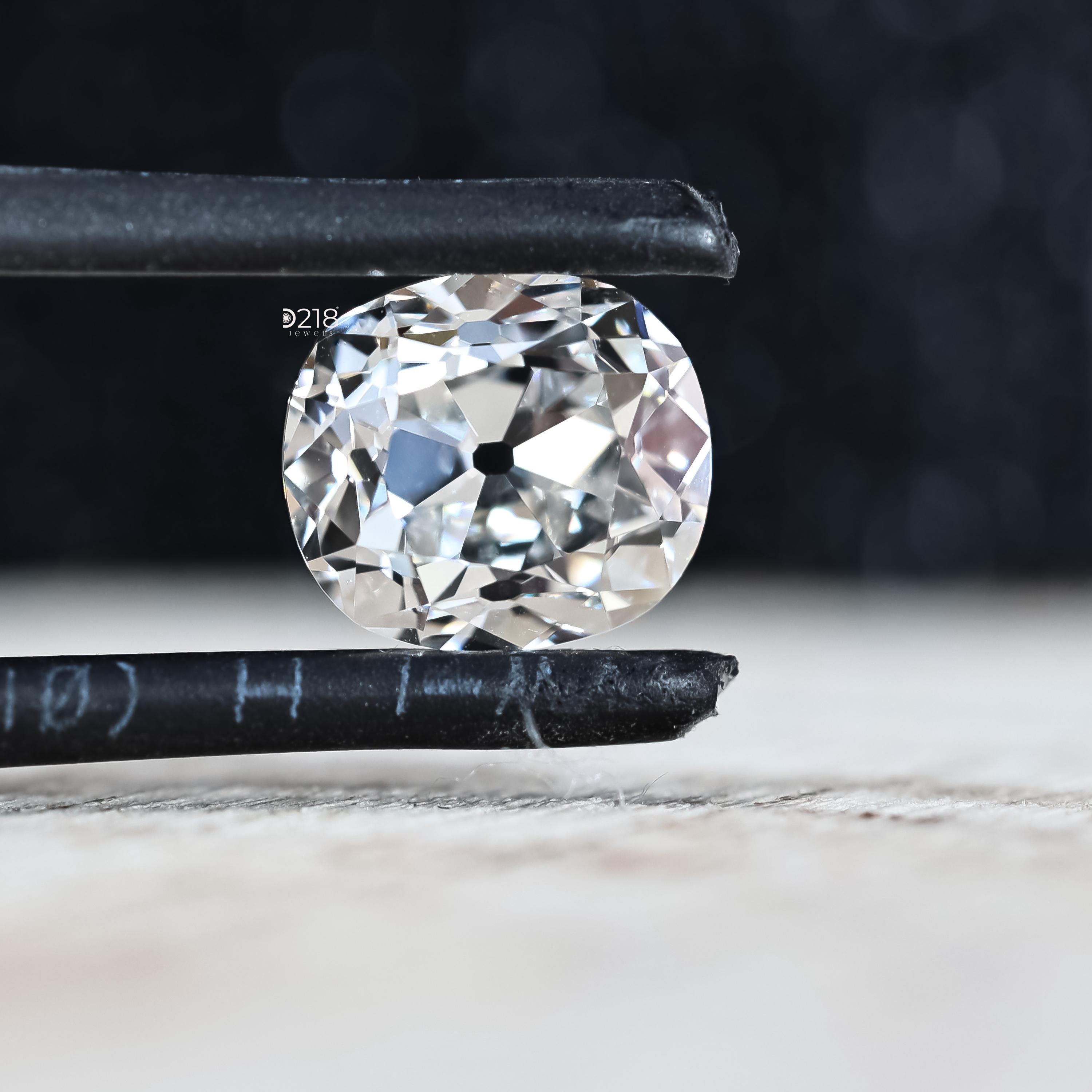 Peruzzi Cut Old Mine Cushion Lab Grown Diamond, Antique Cut Lab Created Diamond Cushion OMC, Handmade Loose Diamond For Engagement Ring