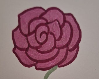 Rose Flower Card | Greeting Card | Handmade