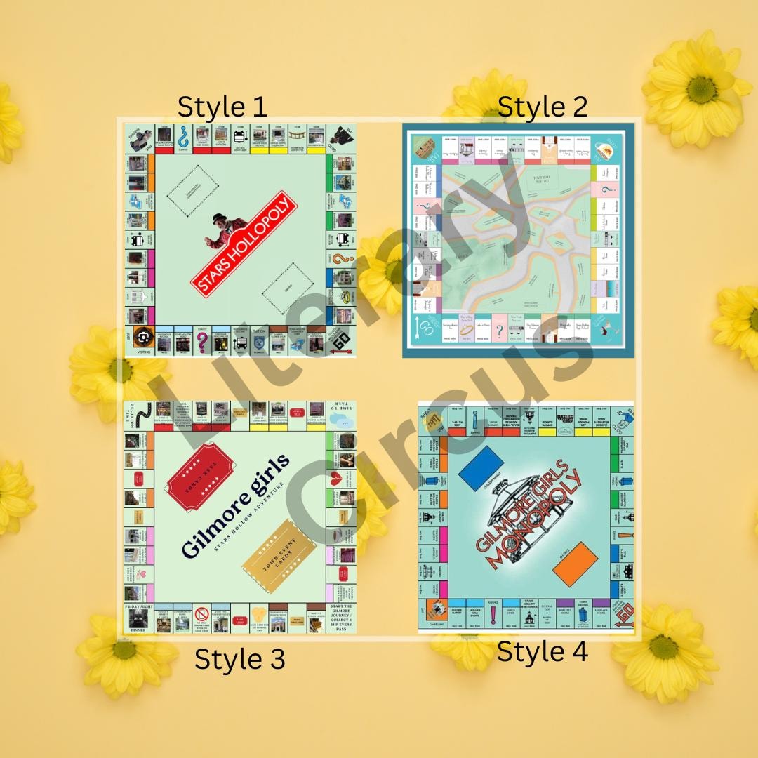 Gilmore Girls Monopoly Board and Board Pieces 1:12 Scale Miniature ...