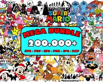 200000+ Cartoon Svg Bundle All Files in Entire Shop Svg Png Font Mega Bundle,Whole Shop Svg Bundle,Holiday Svg,Christmas Svg,Halloween Svg !