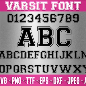 Varsity Font SVG, Jersey Font Svg, Sports SVG Alphabet, Varsity Letters ...