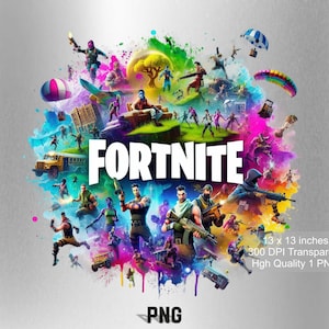 Fort Gaming png, police F-Nite, F-Nite, jeu F-Nite 300 DPI 13 x 13 pouces cadeau de Noël PC Gaming png Icônes d'anniversaire pour enfants !!