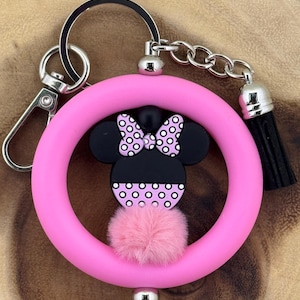 Mouse Ear Key Chain / Dangle - Pink - Minnie Mouse