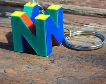 retro 64 game keychain