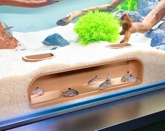 Aquarium Tunnel Cave – Underground Fish Tank Viewing Hideout for Corydoras, Loaches