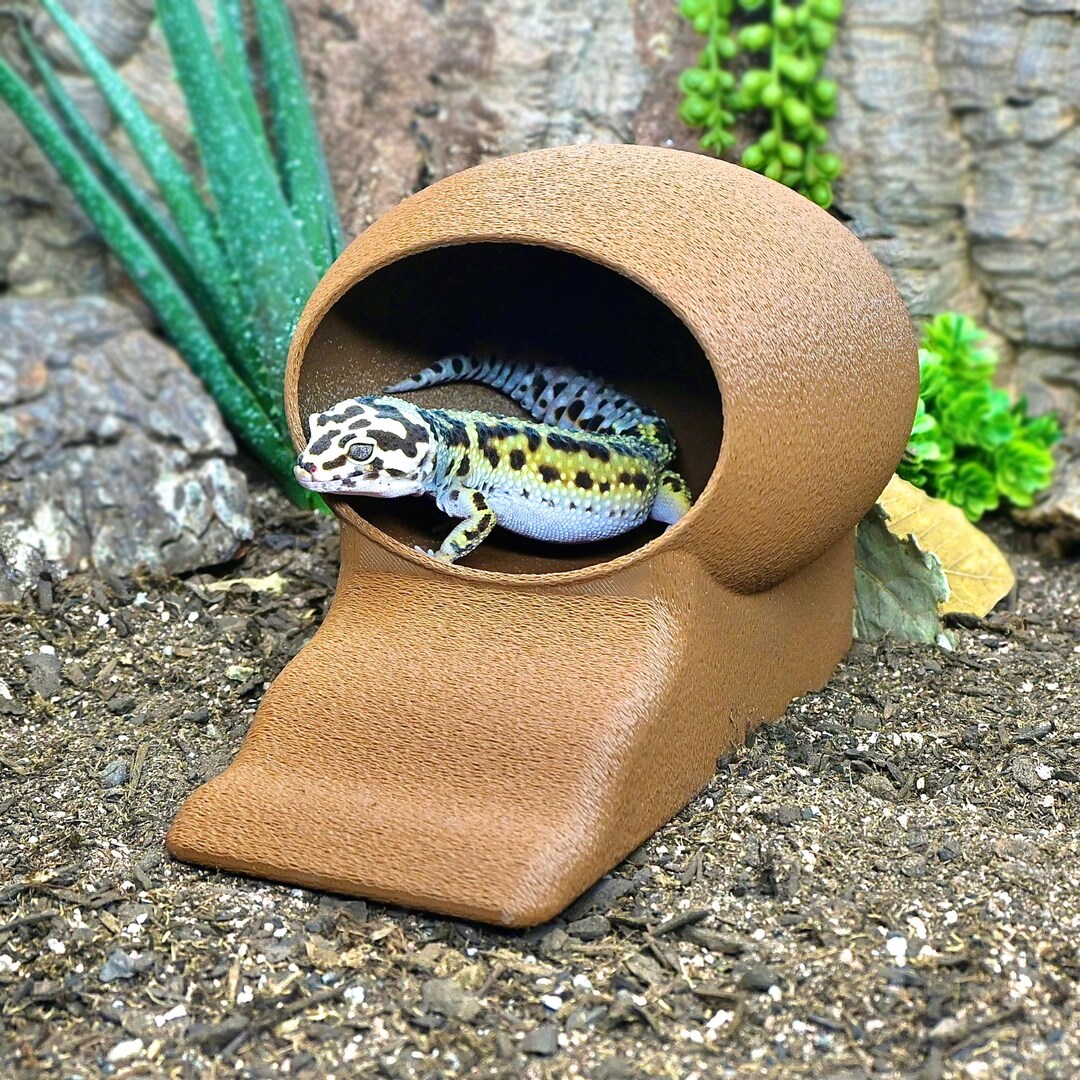 Rodent Hideout Reptile Hideout Cave With Ramp – Leopard Gecko Hide Shelter - Etsy