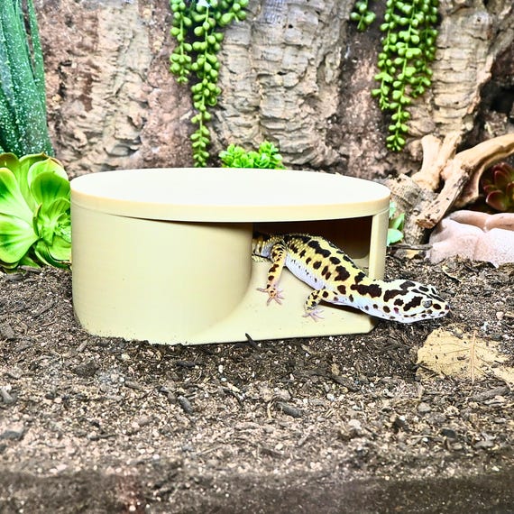 Reptile Hide Enclosure Decor Dig Box Lay Box Reptile Tank Enrichment Decoration Snake Crested Gecko Leopard Gecko Lizard Humid Shedding Cave