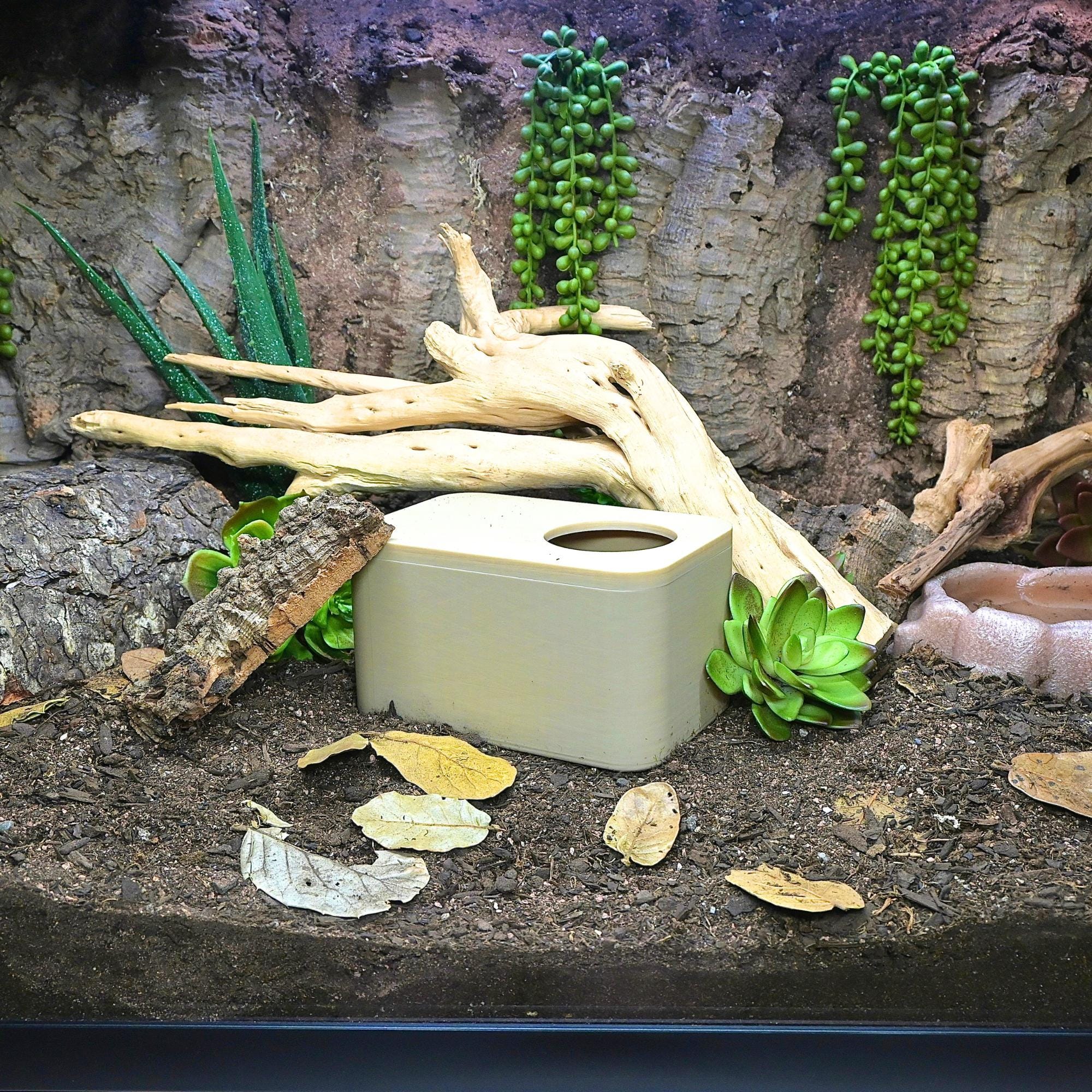 Snake Humid Box Reptile Humid Dig Box Enclosure Decor Reptile Tank Enrichment ...