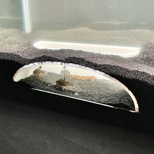 Bottom Dweller Underground Cave Hide Aquarium Aquascape Hideout Cave Fish Tank Decorations Accessories Ornament Pleco Clown Kuhli Loach