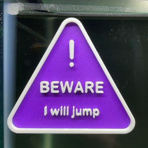 Betta Fish Tank Decoration Sign &quot;Beware I Will Jump&quot; Betta Aquarium Ornament Betta Fish Decor Supplies Accessories Decorations