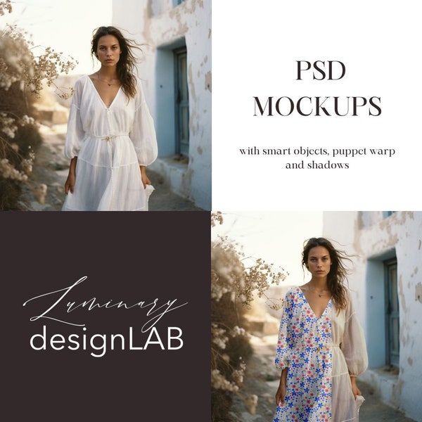 Boho Dress Ladies Fashion - Smart PSD Mockup